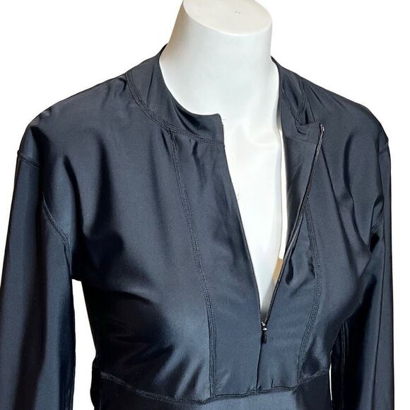 Micosuza NWT black long sleeve UV sun protection rash guard top size M - Picture 5 of 15